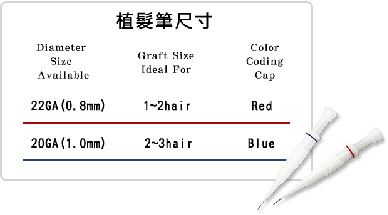 韓式植髮_植髮筆尺寸_H&H醫髮